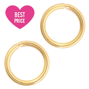 Roestvrij stalen (RVS) stainless steel onderdelen buigring 4mm Goud