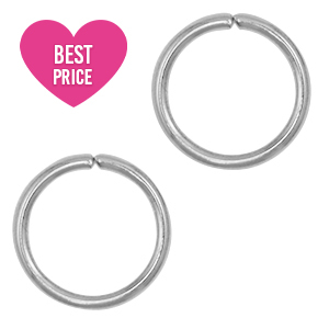 Roestvrij stalen (RVS) stainless steel onderdelen buigring 10mm Zilver