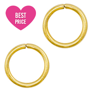 Roestvrij stalen (RVS) stainless steel onderdelen buigring 7mm Goud