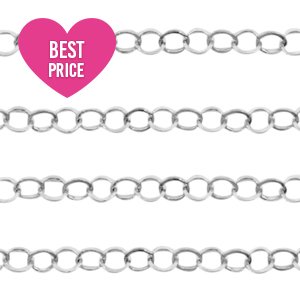 Roestvrij stalen (RVS) Stainless steel onderdelen jasseron ankerketting Zilver