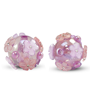 Acryl kralen bloem Purple-pink