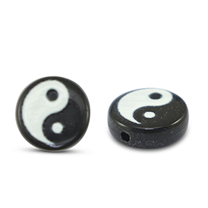 Letterkralen van acryl Yin & Yang Black-white
