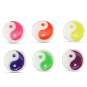 Letterkralen van acryl Yin & Yang Multicolor