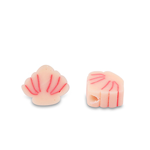 Polymeer kralen schelp Peach-Pink