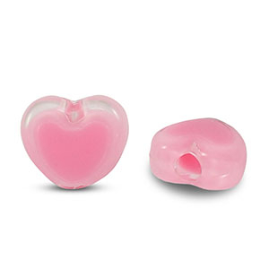 Acryl kralen hart Pink