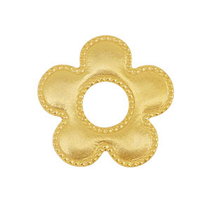 Roestvrij stalen (RVS) Stainless steel bedels/tussenstuk bloem Gold