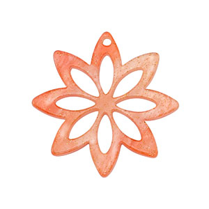 Resin hangers bloem Coral red