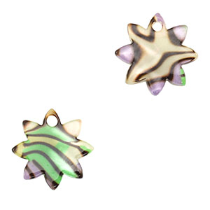 Resin hangers bloem Multicolor purple-green