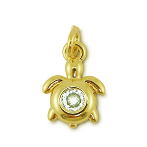 Brass TQ metaal bedels schildpad Gold