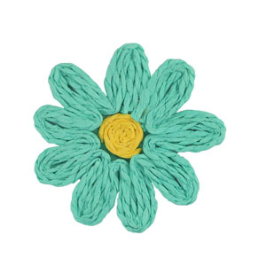 Raffia hanger bloem 50mm Green
