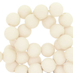 6 mm acryl kralen Off white