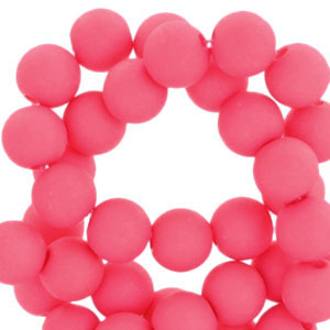 4 mm acryl kralen Neon pink