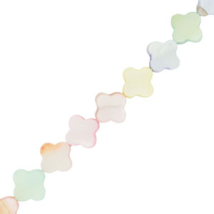Schelp kralen klaver Multicolour pastel