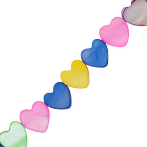 Schelp kralen hart Multicolour