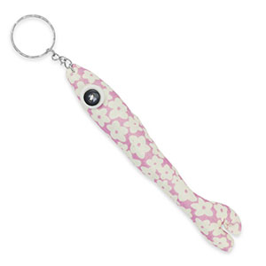 Sleutelhanger vis 17.5cm Off white-lilac