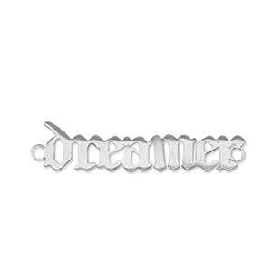 Roestvrij stalen (RVS) Stainless steel bedels tussenstuk ''dreamer'' Silver