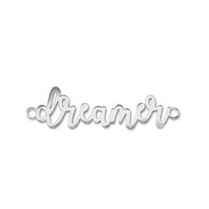 Roestvrij stalen (RVS) Stainless steel bedels tussenstuk ''dreamer'' Silver