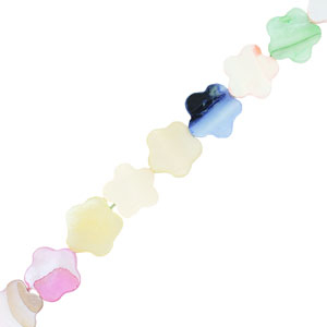 Schelp kralen bloem Multicolour pastel