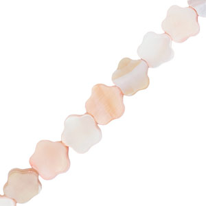 Schelp kralen bloem Light pink