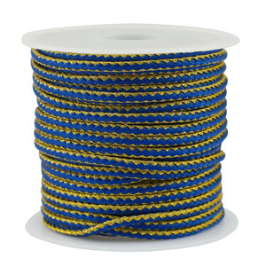 Trendy koord gevlochten 2.3mm Blue-gold