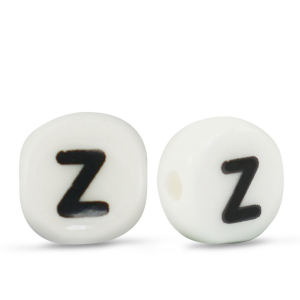 Letterkralen van keramiek Z White-black