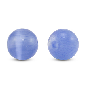 6 mm glaskralen Cat's eye Lavender blue