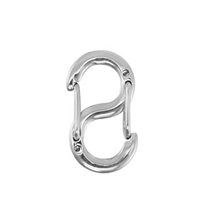 Roestvrij stalen (RVS) Stainless steel onderdelen clasp S-vormig Silver