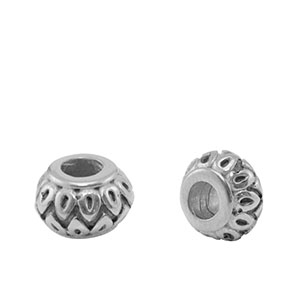 Roestvrij stalen (RVS) stainless steel kralen Silver