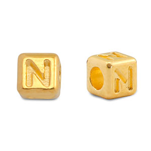 Letterkralen DQ metaal N Goud (nikkelvrij)