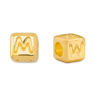 Letterkralen DQ metaal M/W Goud (nikkelvrij)