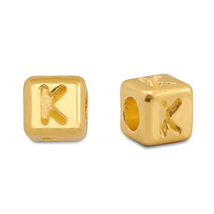Letterkralen DQ metaal K Goud (nikkelvrij)