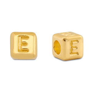 Letterkralen DQ metaal E Goud (nikkelvrij)