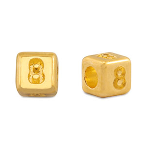 Letterkralen DQ metaal 8 Goud (nikkelvrij)