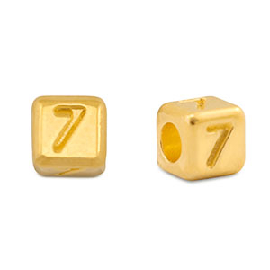 Letterkralen DQ metaal 7 Goud (nikkelvrij)