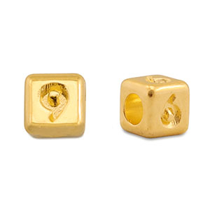 Letterkralen DQ metaal 6/9 Goud (nikkelvrij)