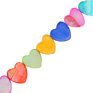 Schelp kralen hart Multicolour