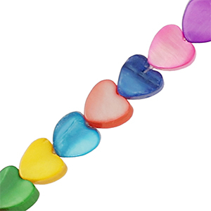 Schelp kralen hart Multicolour