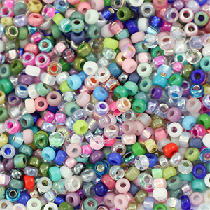 Miyuki rocailles 11/0 Blue-pink-white mix