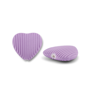 Acryl kralen hart Purple