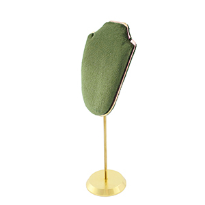 Sieraad display buste voor kettingen Olive green-gold