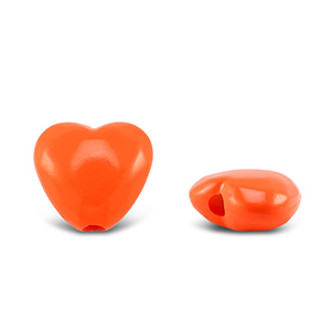 Acryl kralen hart Orange
