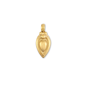 Roestvrij stalen (RVS) Stainless steel bedels druppel Gold