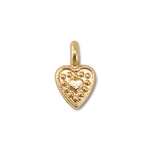 Bedels metaal hart Gold