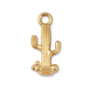 Bedels metaal cactus Gold