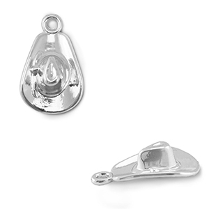 Bedels metaal cowboyhoed Silver
