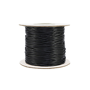 Macram&eacute; draad gevlochten 1mm Black