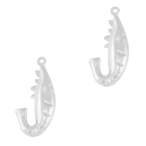 Roestvrij stalen (RVS) Stainless steel bedel garnaal Silver