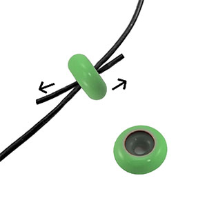 Smart bead stopper enamel 10x4mm Green