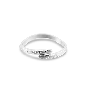 Roestvrij stalen (RVS) Stainless steel ringen wave Silver