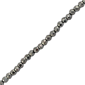 Top Facet kralen 2mm rond Metallic gunmetal